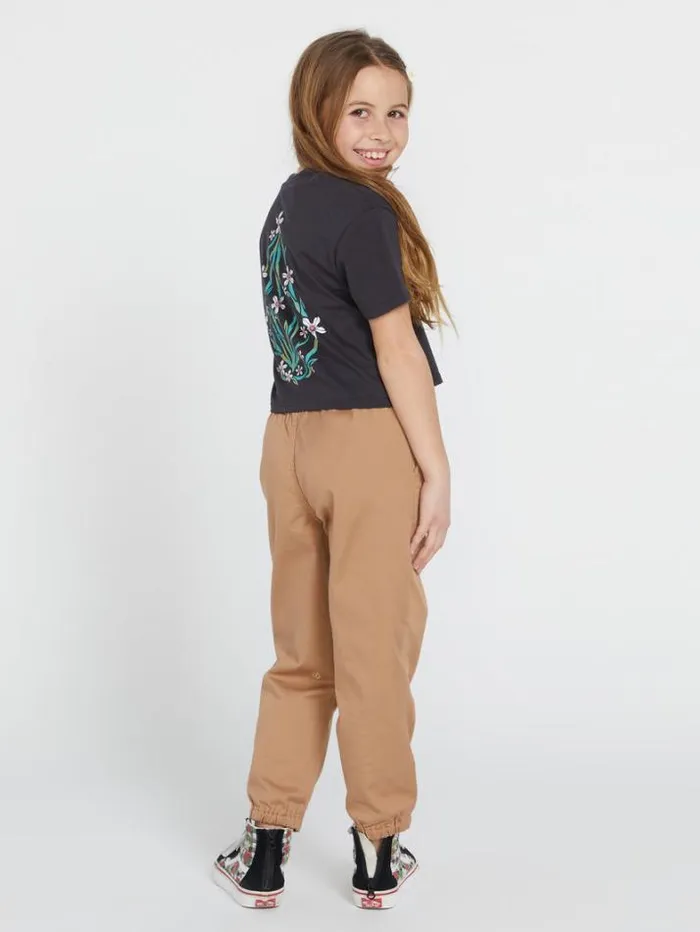 Kids TShirts and Tanks Volcom Girls Pocket Dial Tee 8211 Vintage Black