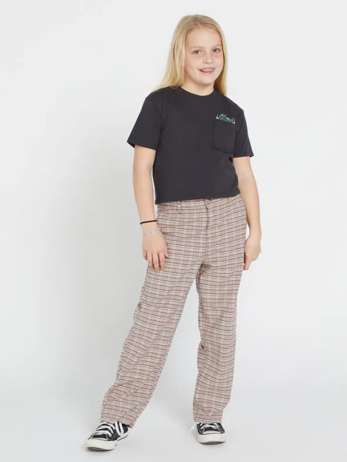 Kids TShirts and Tanks Volcom Girls Pocket Dial Tee 8211 Vintage Black