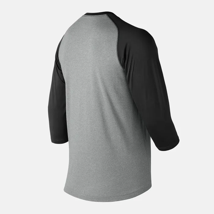 Kids Youth 3 Quarter Raglan Team Black New Balance Tops Kids Youth 3 Quarter Raglan Team Black New Balance Tops