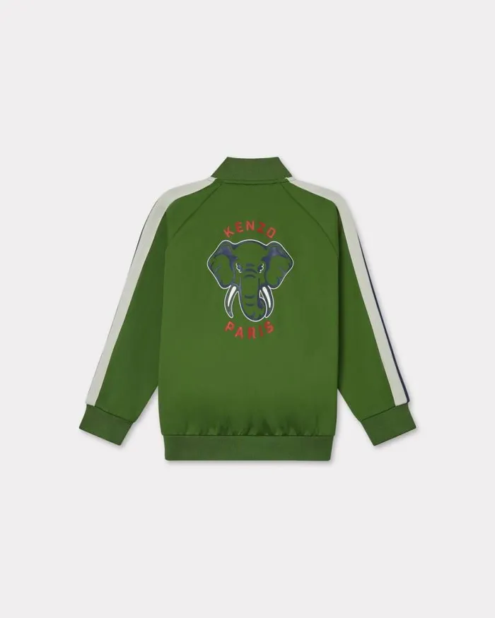 Kids Zipped Cardigan Olive Kenzo Tshirts And Sweatshirts