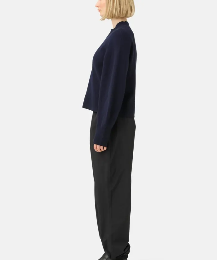 Knit Blouse 8211 Dark Indigo Clothing Ilse Jacobsen Shirts And Blouses