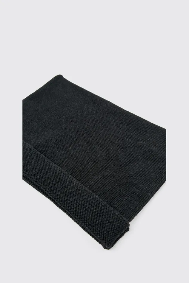 Knit Men Camper Knit Hat Black Melange Knit Hat One Size