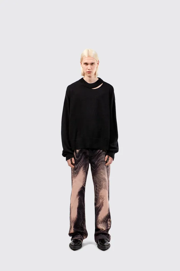 Knit Men Camper Melange Knit Sweater Black Melange Knit Sweater Knit Men Camper Melange Knit Sweater Black Melange Knit Sweater