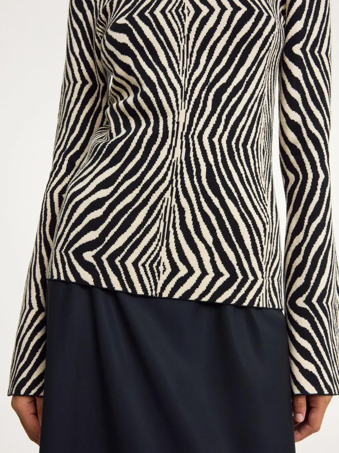 Knitwear Women By Malene Birger Bernie Sweater Zebra