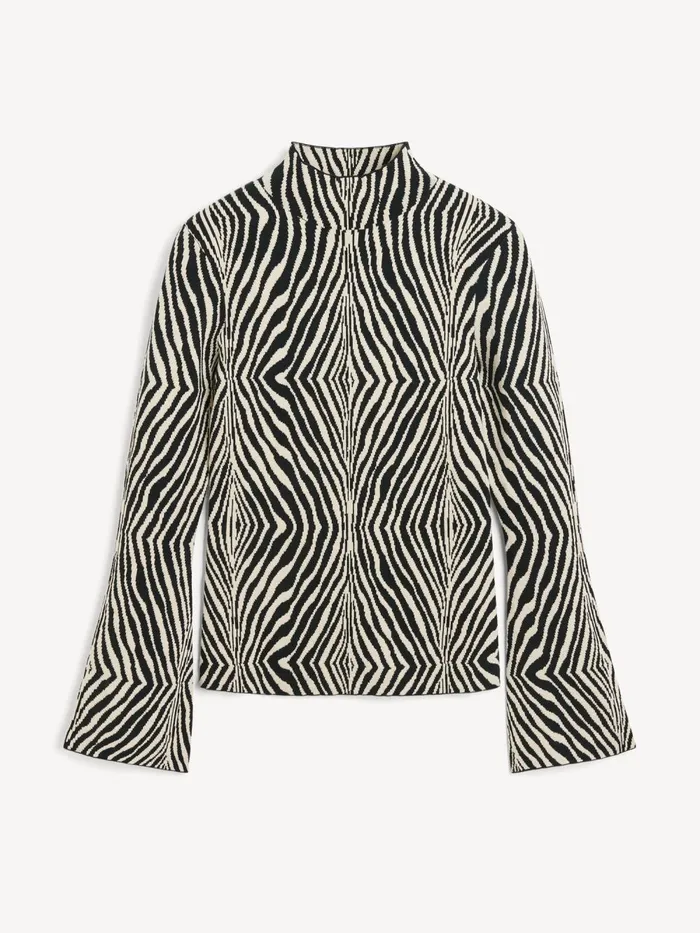 Knitwear Women By Malene Birger Bernie Sweater Zebra