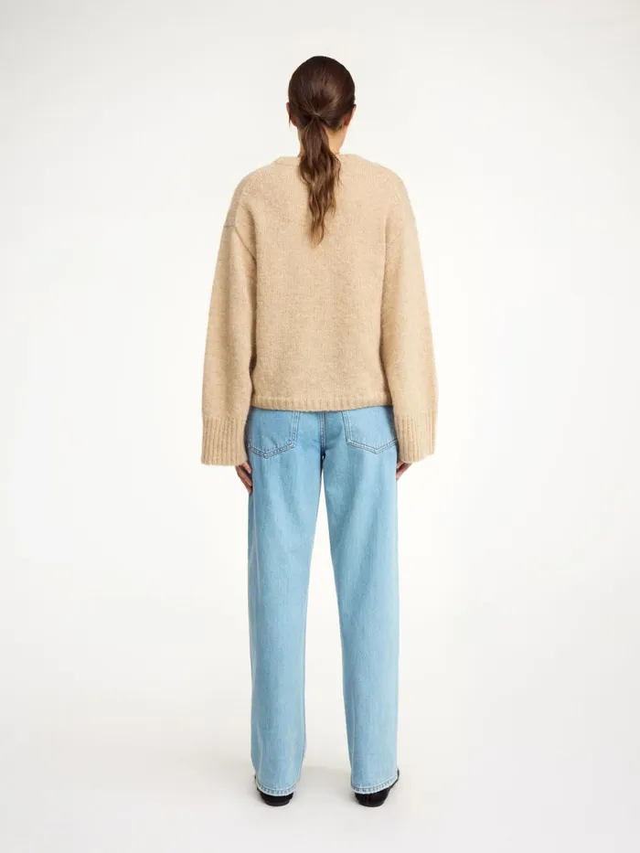 Knitwear Women By Malene Birger Cierra Sweater Twill Beige Knitwear Women By Malene Birger Cierra Sweater Twill Beige