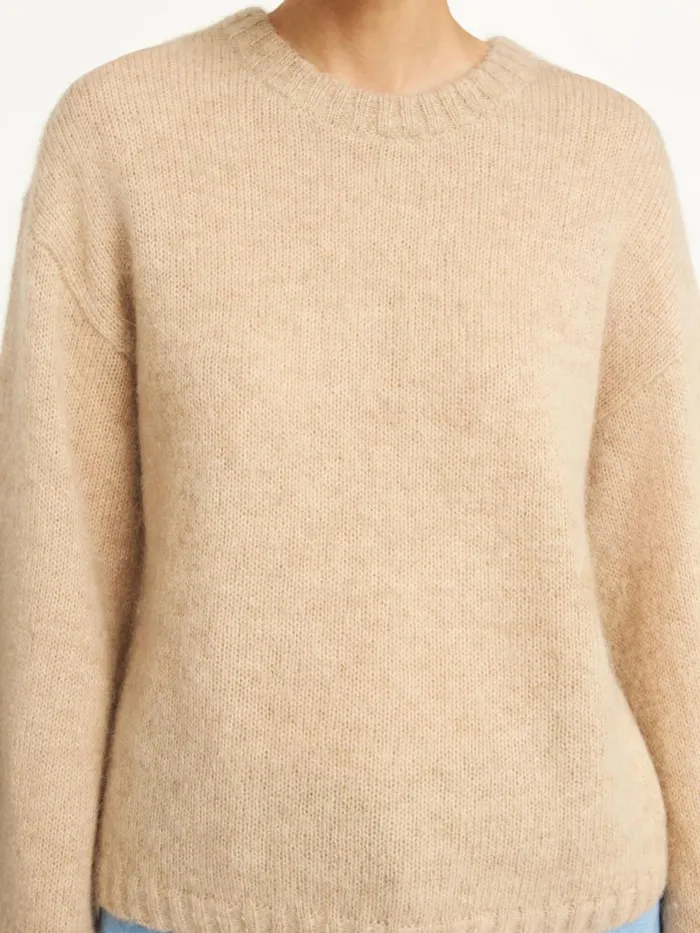 Knitwear Women By Malene Birger Cierra Sweater Twill Beige Knitwear Women By Malene Birger Cierra Sweater Twill Beige