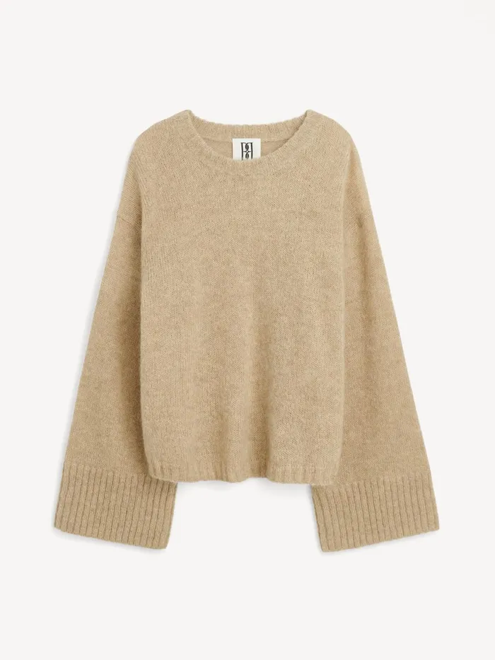 Knitwear Women By Malene Birger Cierra Sweater Twill Beige Knitwear Women By Malene Birger Cierra Sweater Twill Beige