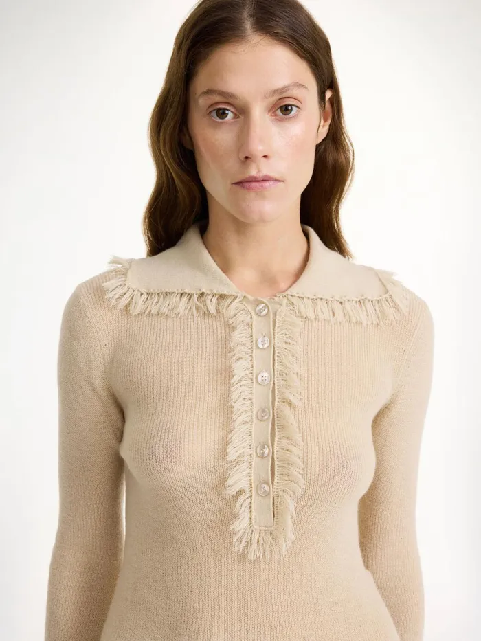 Knitwear Women By Malene Birger Dreele Woolblend Sweater Oyster Gray Knitwear Women By Malene Birger Dreele Woolblend Sweater Oyster Gray