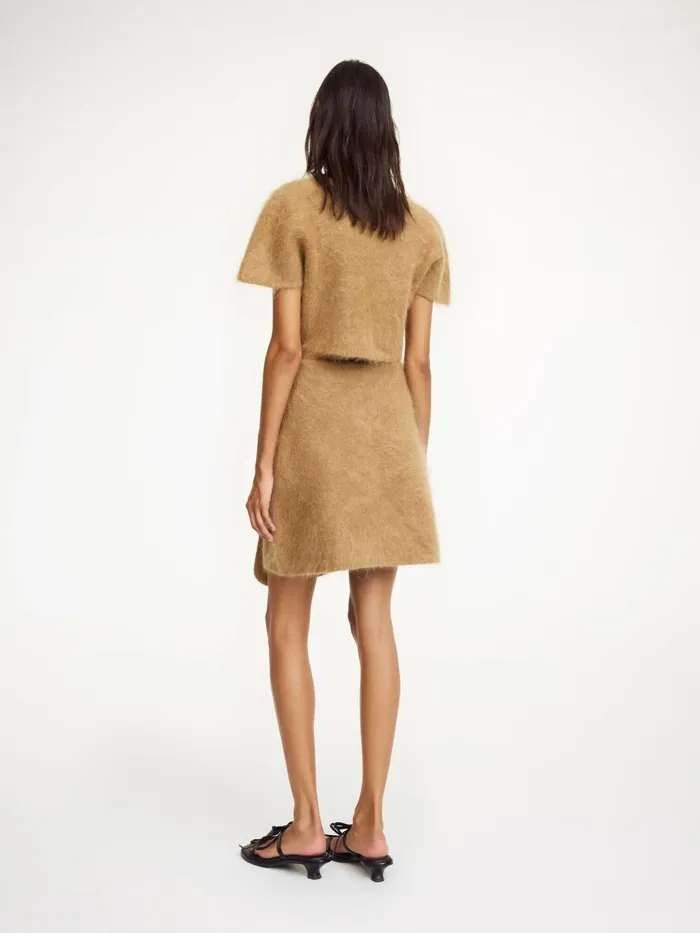 Knitwear Women By Malene Birger Krissah Mini Skirt Tobacco Brown