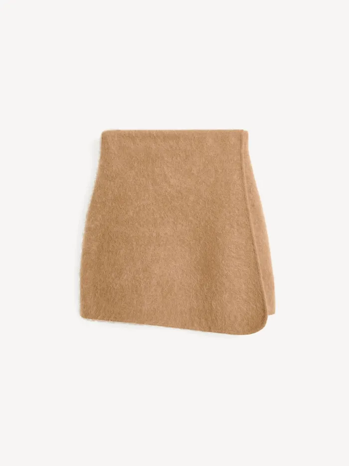 Knitwear Women By Malene Birger Krissah Mini Skirt Tobacco Brown
