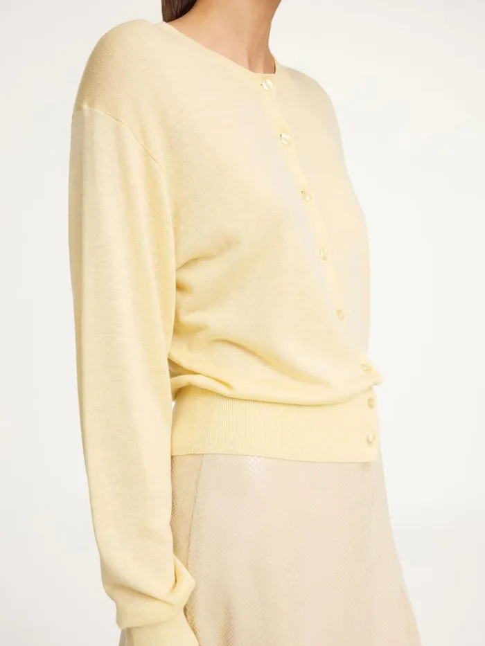 Knitwear Women By Malene Birger Montie Cardigan Sea Mist Knitwear Women By Malene Birger Montie Cardigan Sea Mist