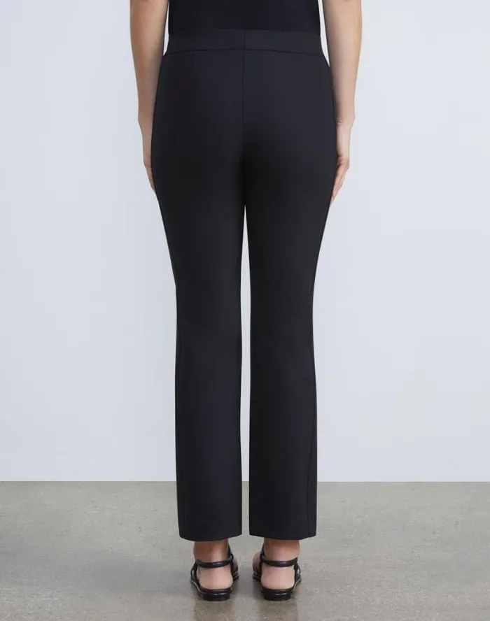 Lafayette 148 New York Acclaimed Stretch Manhattan Slim Flared Pant Black Ready To Wear Pants and Shorts
