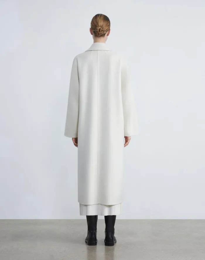 Lafayette 148 New York Brushed Cashmere Double Face Oversized Coat Cloud Ready To Wear Jackets and Blazers