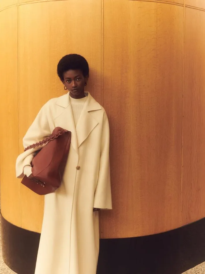 Lafayette 148 New York Brushed Cashmere Double Face Oversized Coat Cloud Ready To Wear Jackets and Blazers