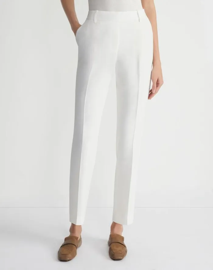 Lafayette 148 New York Finesse Crepe Clinton Ankle Pant Black Ready To Wear Pants and Shorts