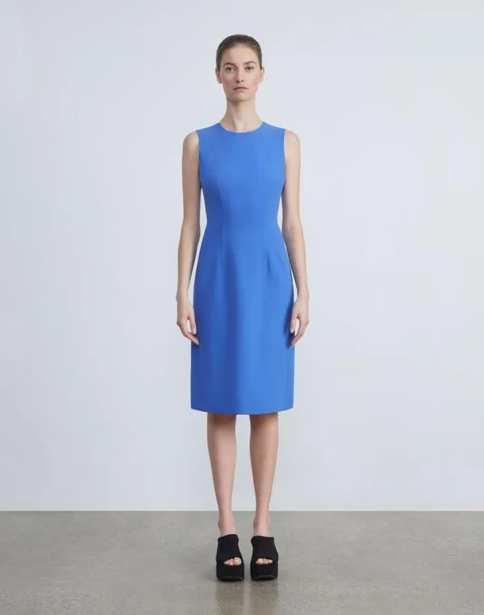 Lafayette 148 New York Finesse Crepe Sheath Dress Black Ready To Wear Dresses