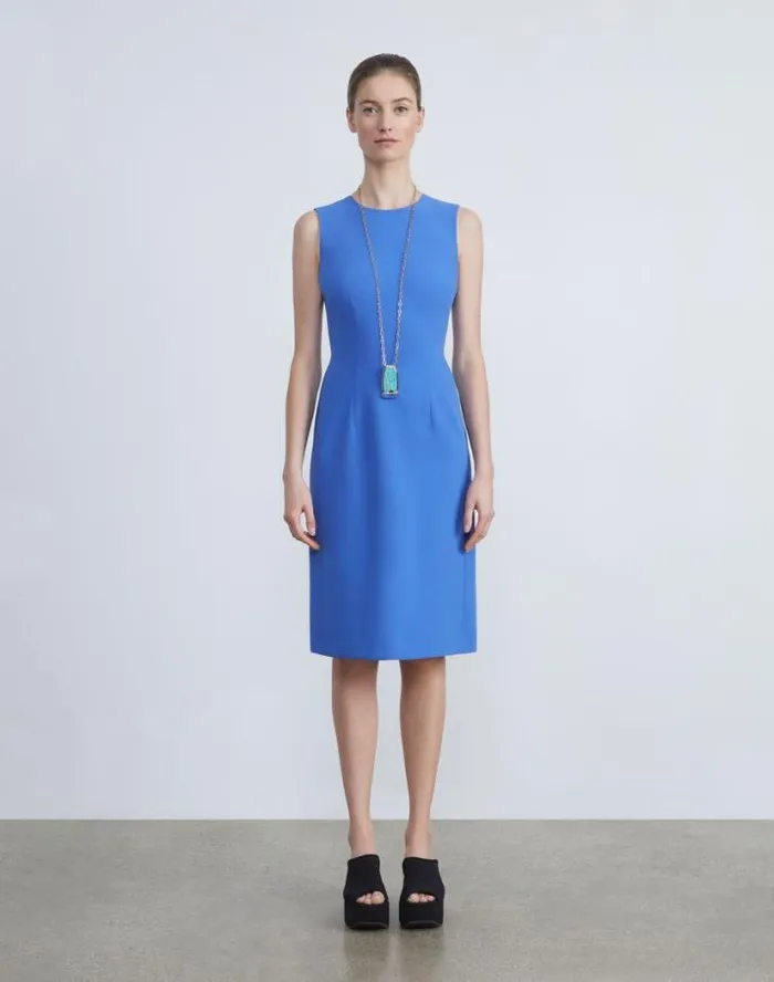 Lafayette 148 New York Finesse Crepe Sheath Dress Black Ready To Wear Dresses