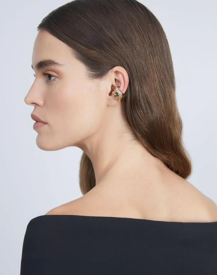 Lafayette 148 New York Irregular Ear Cuff Pale Gold Accessories Jewelry