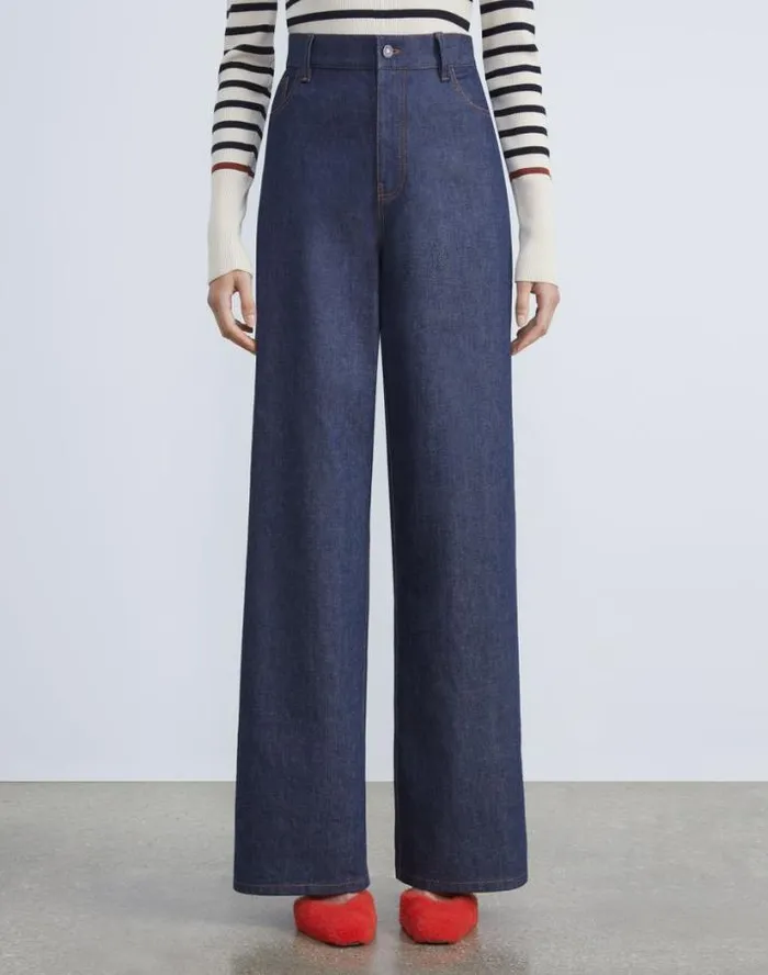 Lafayette 148 New York L148 Denim Crosby Boyfriend Jean Shipyard Indigo Ready To Wear Pants and Shorts