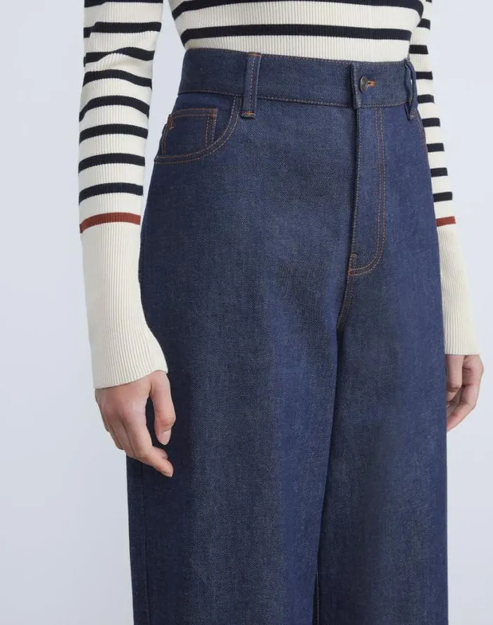 Lafayette 148 New York L148 Denim Crosby Boyfriend Jean Shipyard Indigo Ready To Wear Pants and Shorts