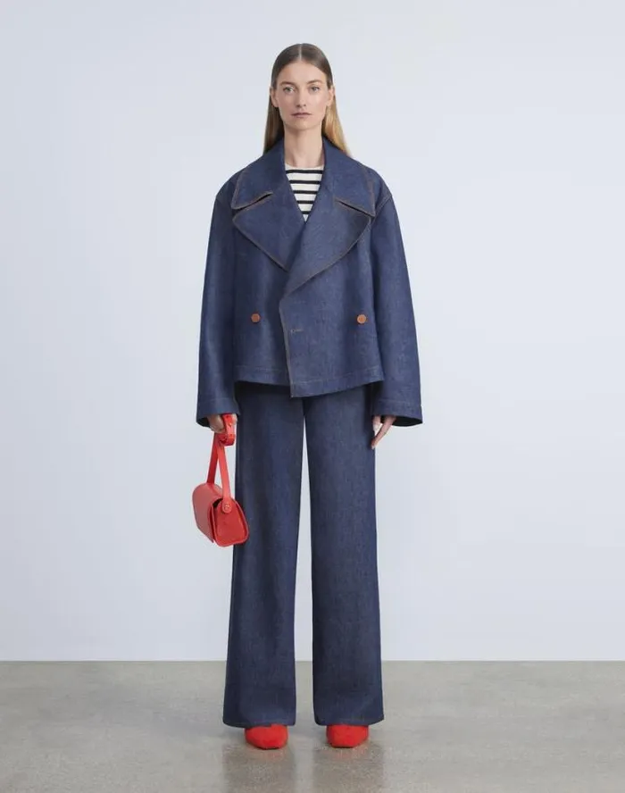 Lafayette 148 New York L148 Denim Crosby Boyfriend Jean Shipyard Indigo Ready To Wear Pants and Shorts