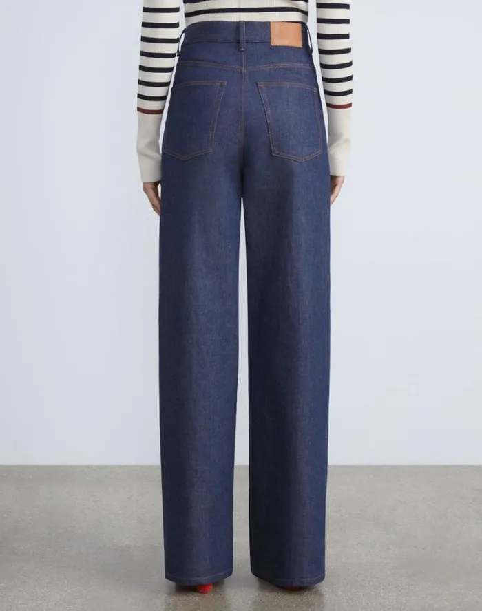 Lafayette 148 New York L148 Denim Crosby Boyfriend Jean Shipyard Indigo Ready To Wear Pants and Shorts