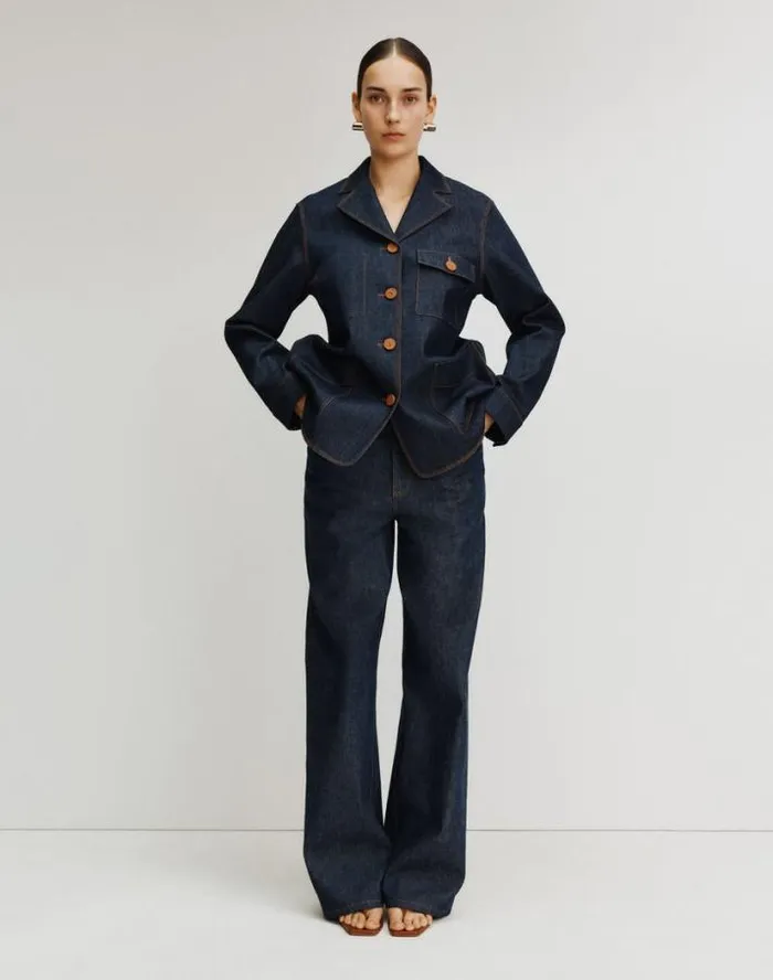 Lafayette 148 New York L148 Denim Crosby Boyfriend Jean Shipyard Indigo Ready To Wear Pants and Shorts