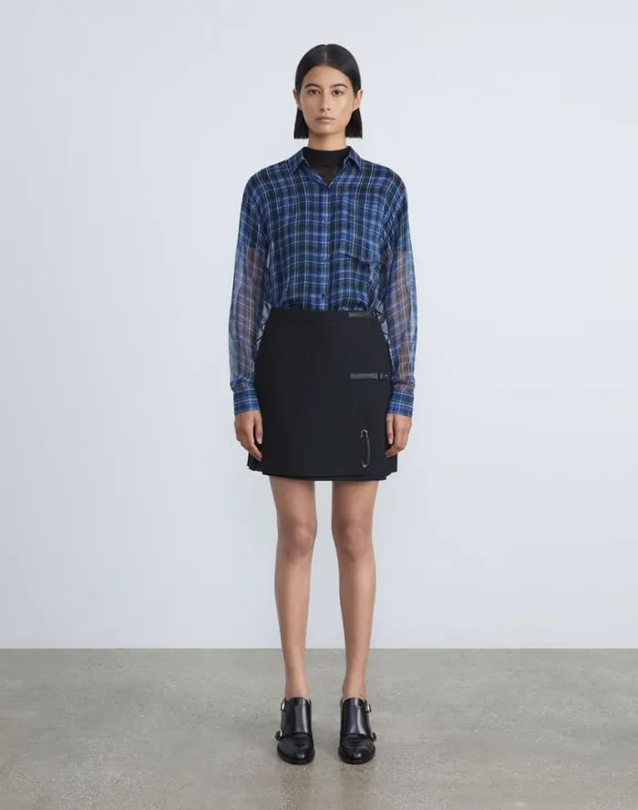 Lafayette 148 New York Responsible Fine Gauge Merino Sheer Sweater Black Ready To Wear Sweaters and Knits