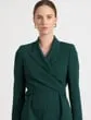 Lafayette 148 New York Responsible Finesse Crepe Wrap Blazer Black Ready To Wear Jackets and Blazers