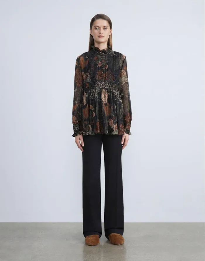 Lafayette 148 New York Stretch Wool Gates Pant Black Ready To Wear Pants and Shorts