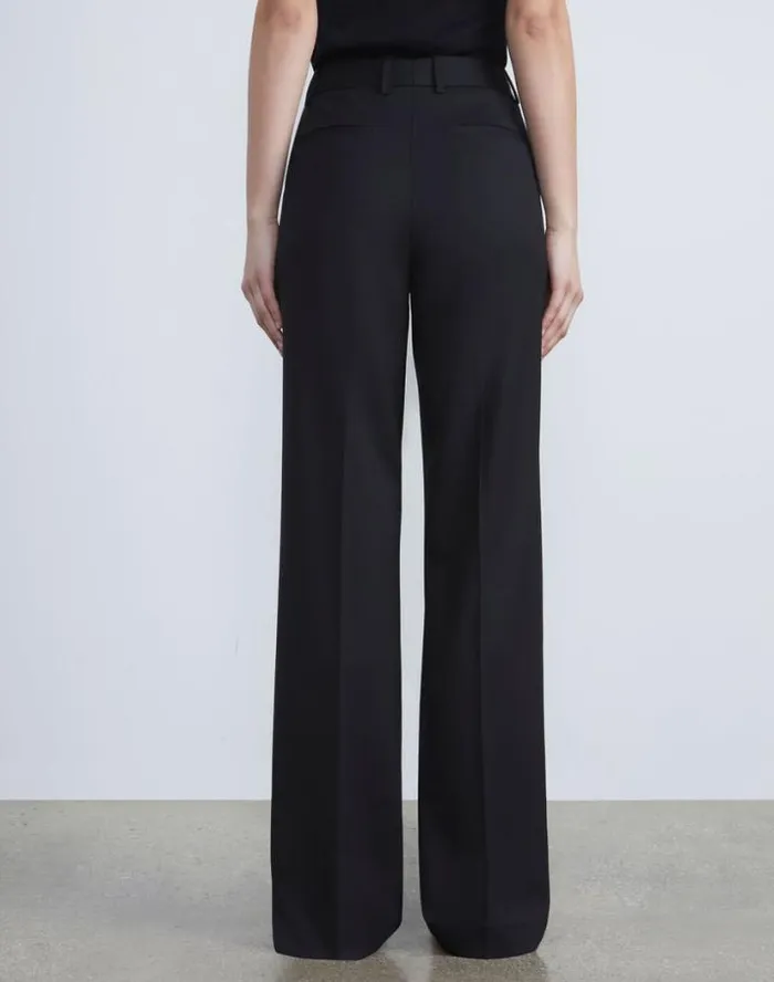 Lafayette 148 New York Stretch Wool Gates Pant Black Ready To Wear Pants and Shorts