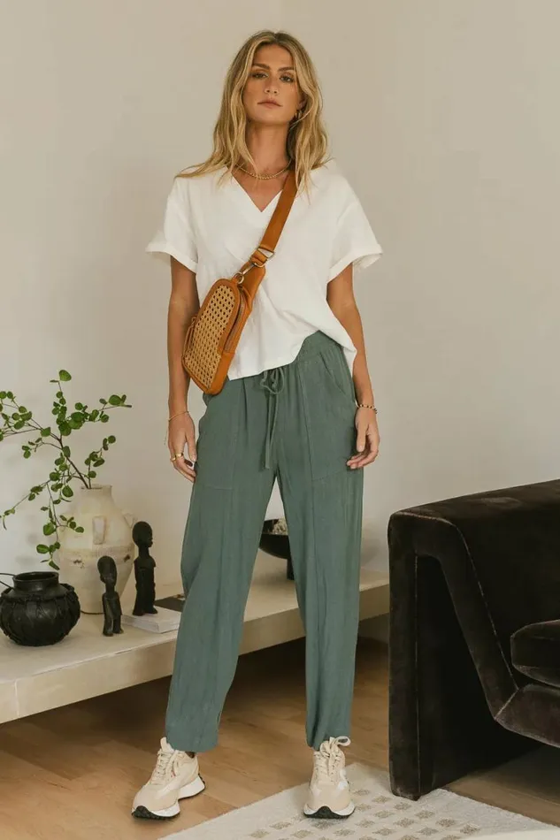 Laurence Pants In Teal Teal Women Bohme Pants