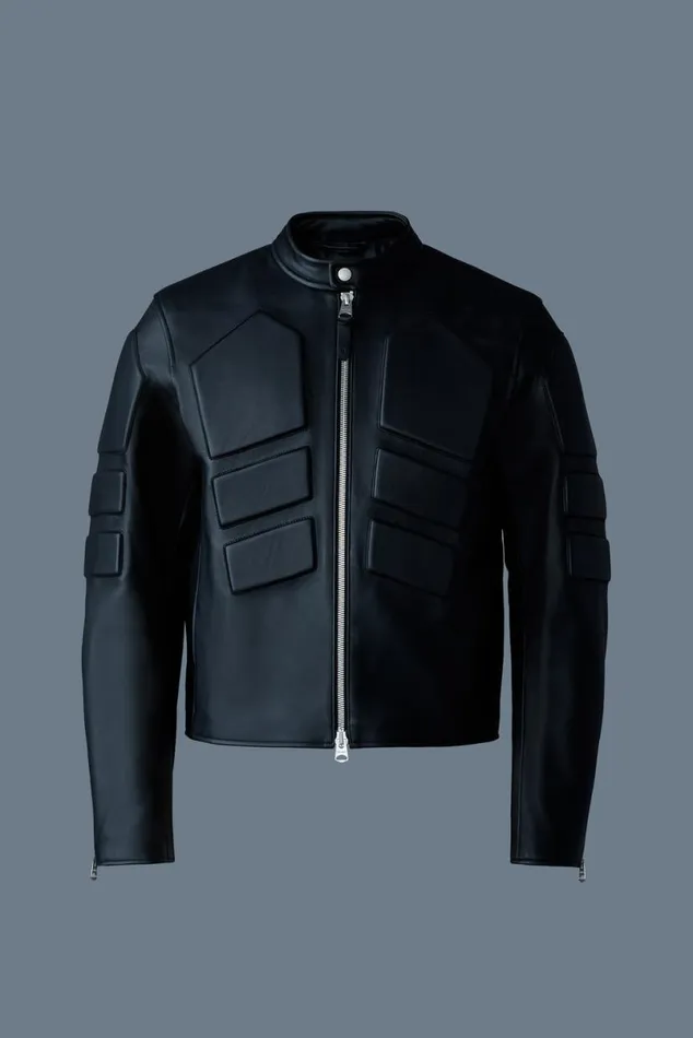 Leather Jackets Men Mackage CANNON Padded Moto Racer Leather Jacket Black Leather Jackets Men Mackage CANNON Padded Moto Racer Leather Jacket Black