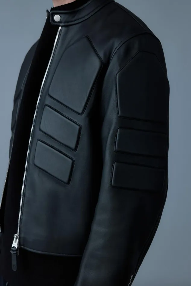 Leather Jackets Men Mackage CANNON Padded Moto Racer Leather Jacket Black Leather Jackets Men Mackage CANNON Padded Moto Racer Leather Jacket Black