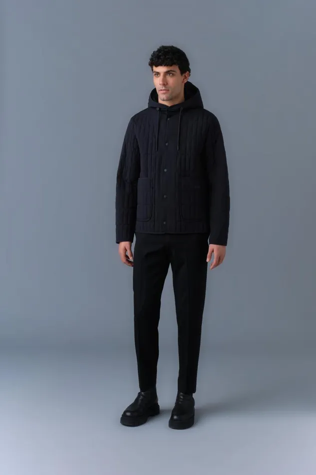 Light Down Jackets Men Mackage MILES Light Down Vertical Quilted Jacket Black