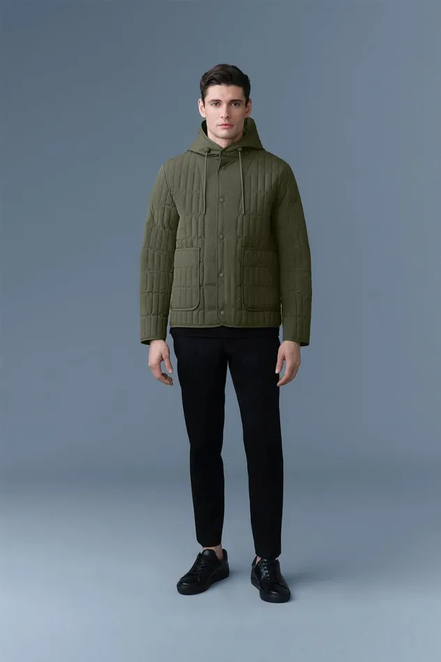 Light Down Jackets Men Mackage MILES Light Down Vertical Quilted Jacket Black