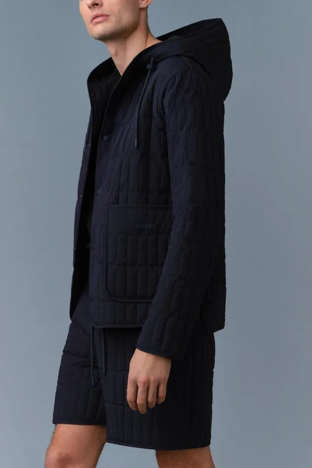 Light Down Jackets Men Mackage MILES Light Down Vertical Quilted Jacket Black