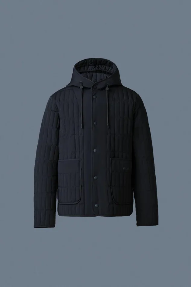 Light Down Jackets Men Mackage MILES Light Down Vertical Quilted Jacket Black