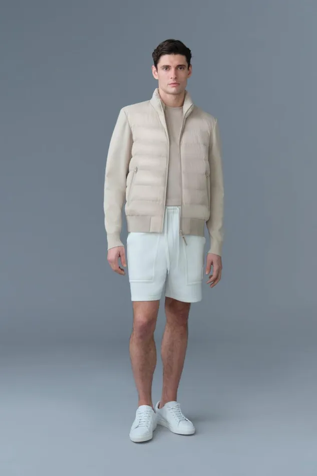 Light Jackets Men Mackage HANEYCITY Hybrid Light Down Jacket Cream