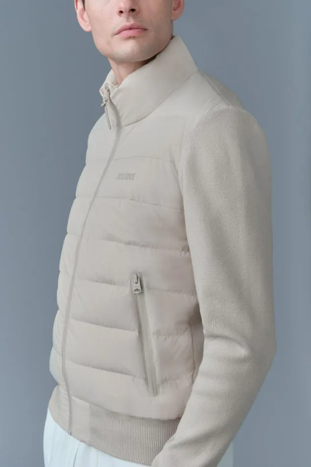 Light Jackets Men Mackage HANEYCITY Hybrid Light Down Jacket Cream