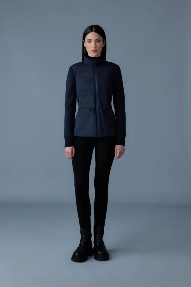 Light Jackets Women Mackage LAIKA Hybrid Down Jacket With Peplum Black