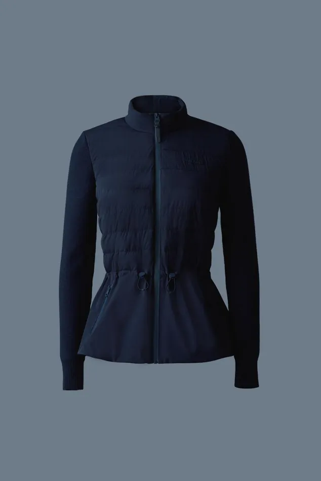 Light Jackets Women Mackage LAIKA Hybrid Down Jacket With Peplum Black