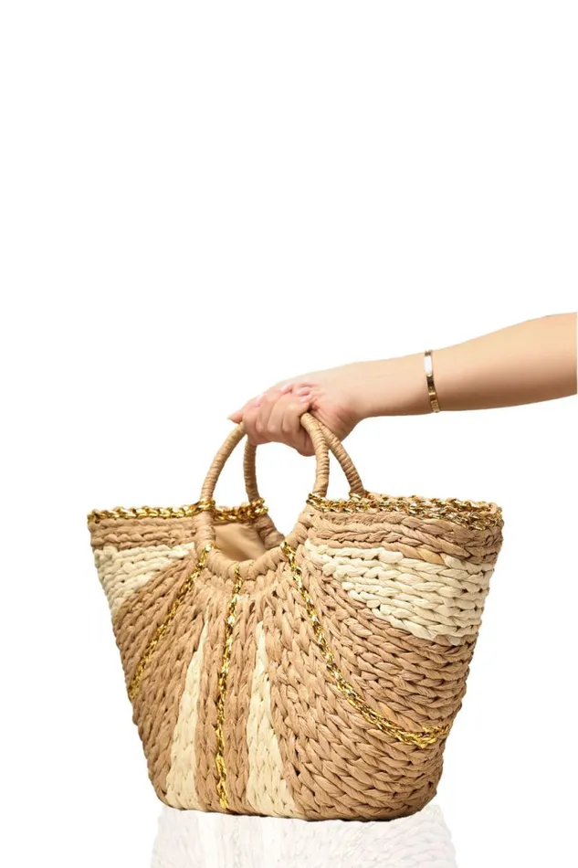 Lilly039s Kloset Bags Women Beach Day Straw Bag Natural Multi