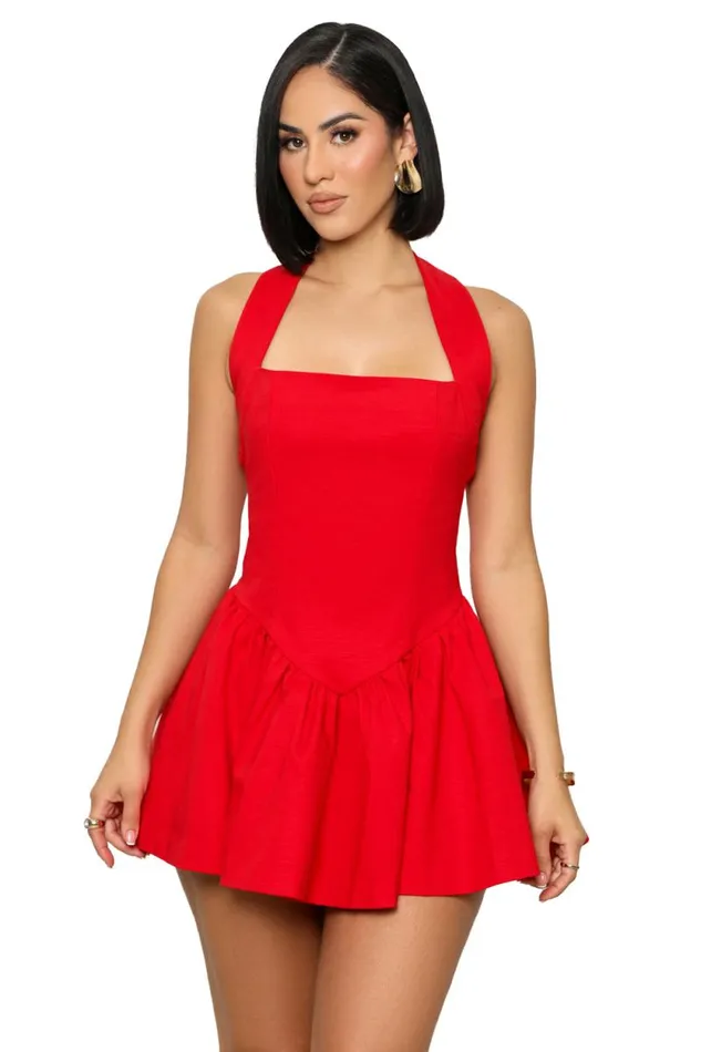 Lilly039s Kloset Dresses Women Baby Doll Skater Dress Red