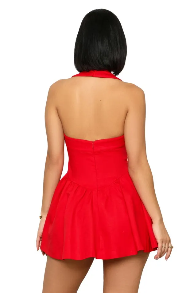 Lilly039s Kloset Dresses Women Baby Doll Skater Dress Red