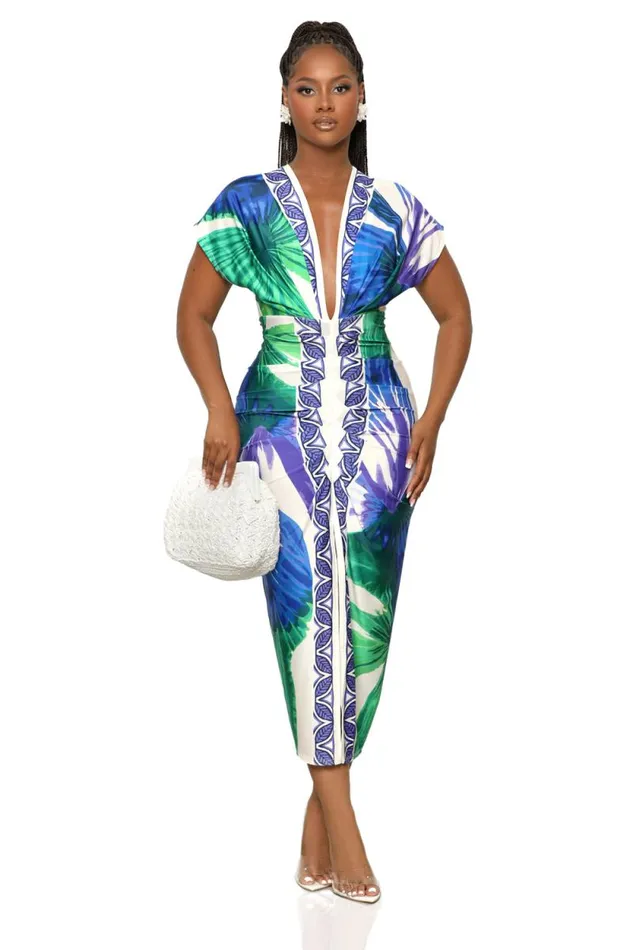 Lilly039s Kloset Dresses Women Rainforest Frenzy Dress Purple Multi