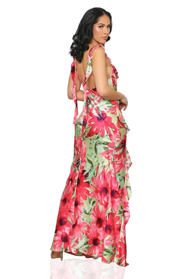 Lilly039s Kloset Dresses Women Spring Dreams Floral Maxi Dress Pink Multi FINAL SALE
