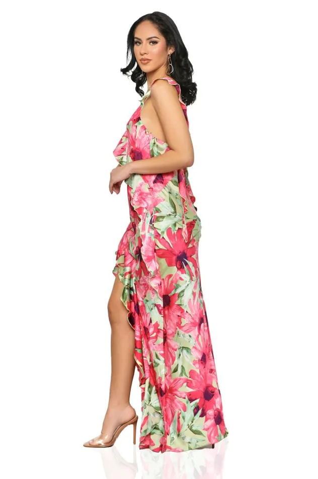 Lilly039s Kloset Dresses Women Spring Dreams Floral Maxi Dress Pink Multi FINAL SALE