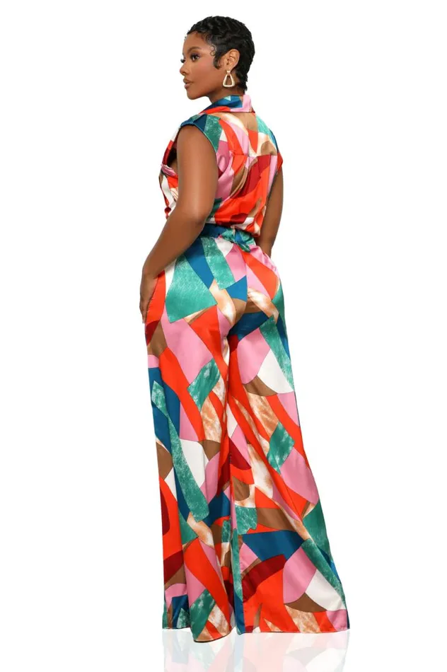 Lilly039s Kloset Jumpsuits and Rompers Women Mastering Art Jumpsuit Multi ColorFINAL SALE